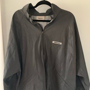 Fear Of God ESSENTIALS Summer Half Zip Track Jacket Black Men's Size Large